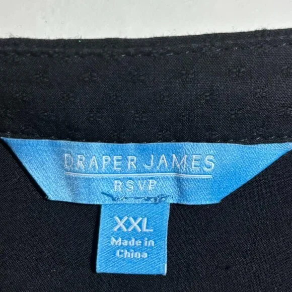 💖Draper James RSVP Black White Embroidery Lattern Sleeves Drop Waist Dress XXL - Picture 10 of 10